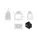 Каминная топка Amelia/LT (стекло слева-тунель), изображение 3