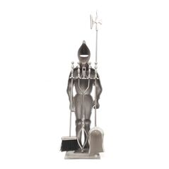 Набор каминный D98051AS Рыцарь большой (4 предмета, 110 см, серебро), на подставке, изображение 3