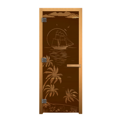 Дверь стекло  Бронза Матовая "ЛАГУНА" 190х70 (8мм, 3 петли 710 CR) (ОСИНА) Лев