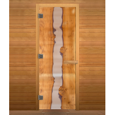 Дверь стекло ДЕКОР "СЛЭБ" СТАНДАРТ 190х70 (8мм, 3 петли 710 CR) (ОСИНА), изображение 3