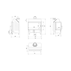 Каминная топка стальная Zibi/L/BS (угловое стекло слева) (11 кВт), изображение 5