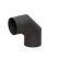 Отвод LAVA (конструкционная сталь 2мм, черный) 90* Д120
