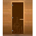 Дверь стекло Бронза Матовая, рис. "РЫБКА" 190х70 (8мм, 3 петли 716 CR) (ОСИНА) (левая)
