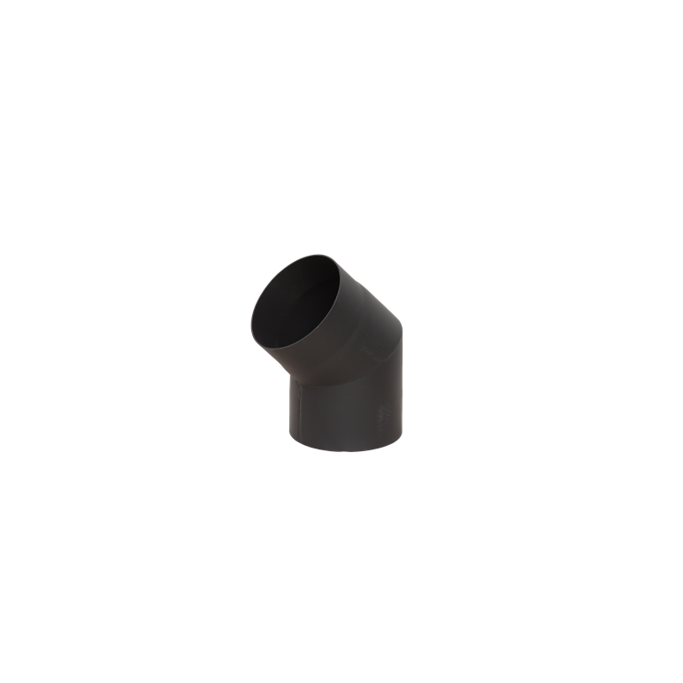 Отвод LAVA (конструкционная сталь 2мм, черный) 45* Д150