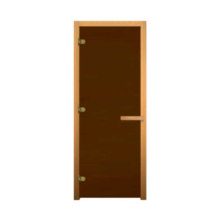 Дверь стекло  Бронза Матовая 170х70 (8мм, 3 петли 716 GB) (ХВОЯ)
