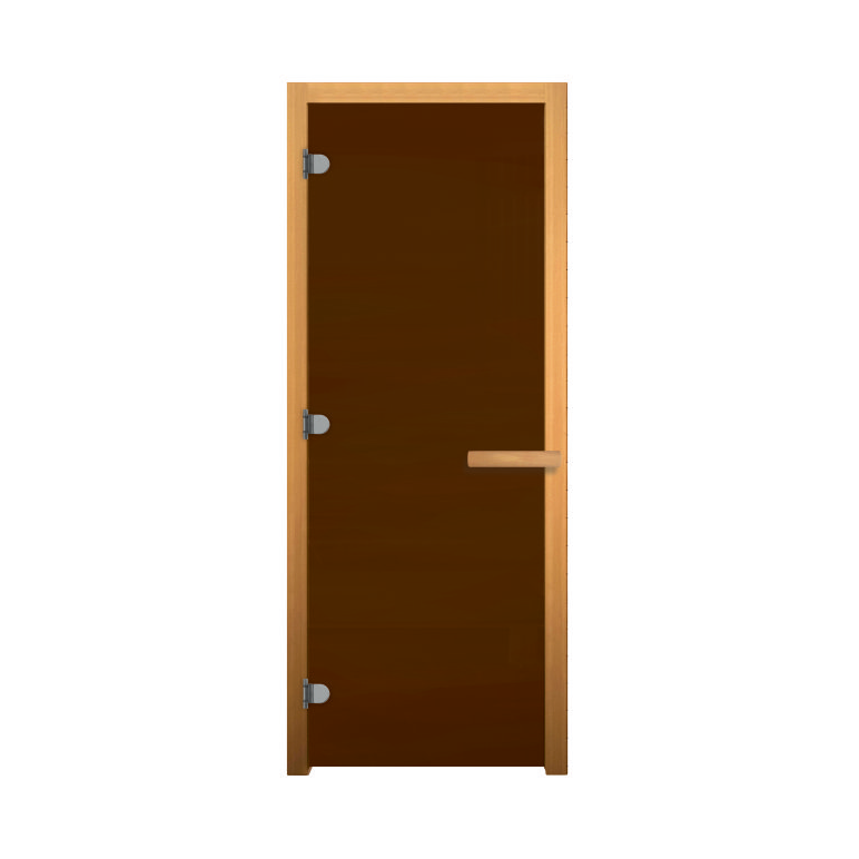 Дверь стекло  Бронза Матовая 180х70 (8мм, 3 петли 716 CR) (ОСИНА)