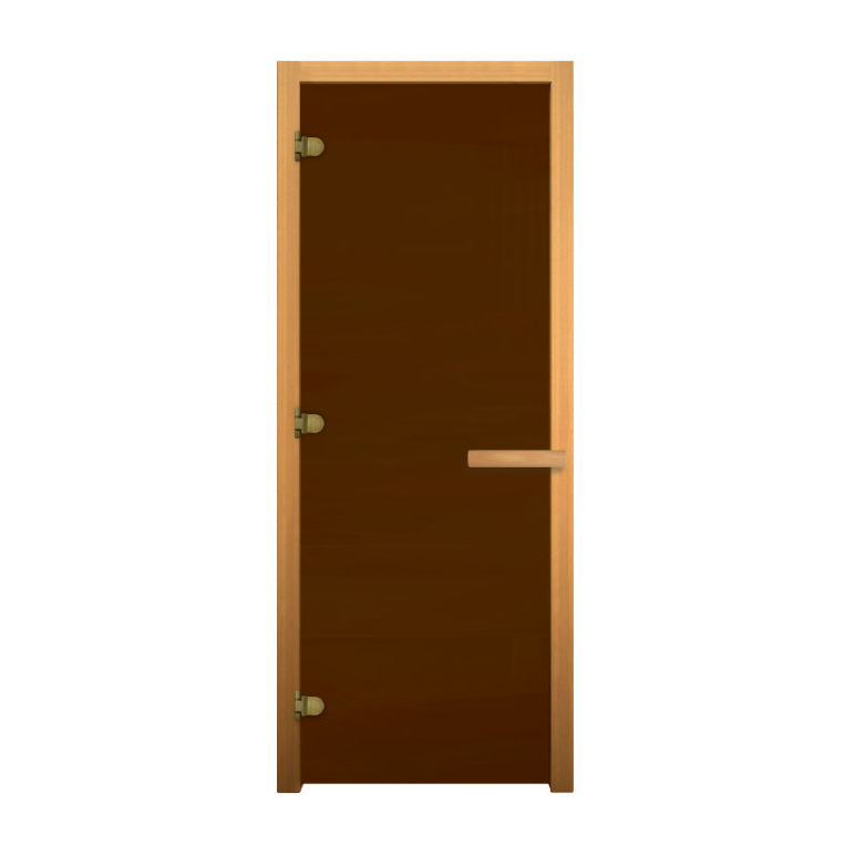 Дверь стекло  Бронза Матовая 180х70 (8мм, 3 петли 716 GB) (ХВОЯ)