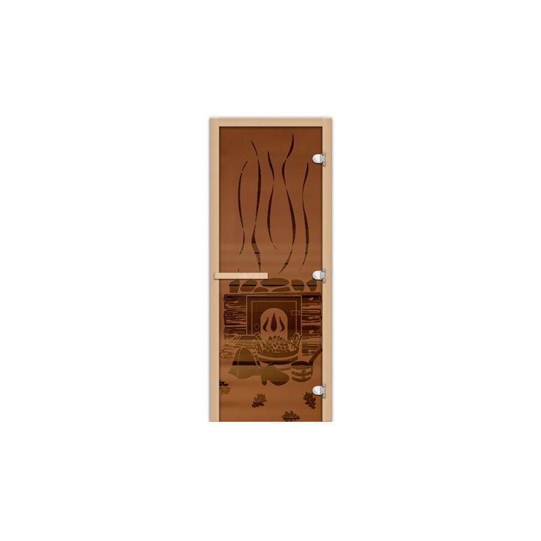 Дверь 1835х620 (1,9х0,7), Цвет/Рисунок : Бронза матовая/Банька