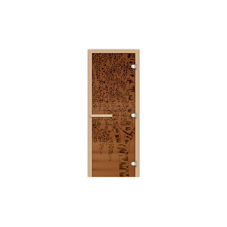 Дверь 1835х620 (1,9х0,7), Цвет/Рисунок : Бронза матовая/Березка