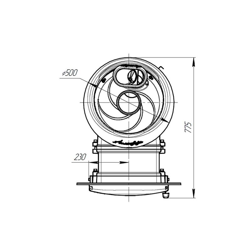 Печь банная "Атмосфера L" комбинированная сетка-ламель "Змеевик" наборный, изображение 8