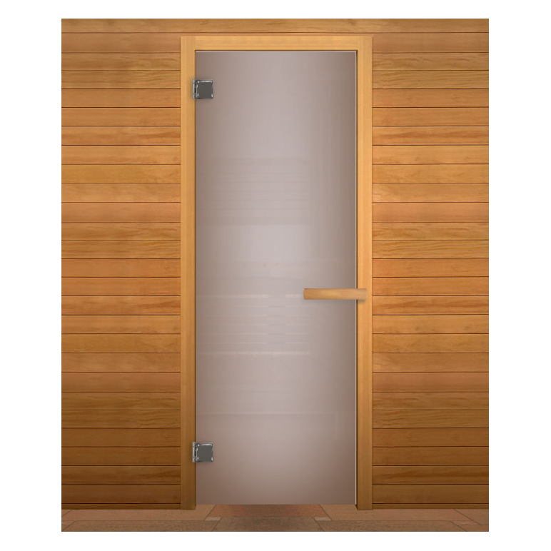 Дверь стекло  Сатин Матовая, 180х70, (6мм, 2 петли 710) (ОСИНА), изображение 3