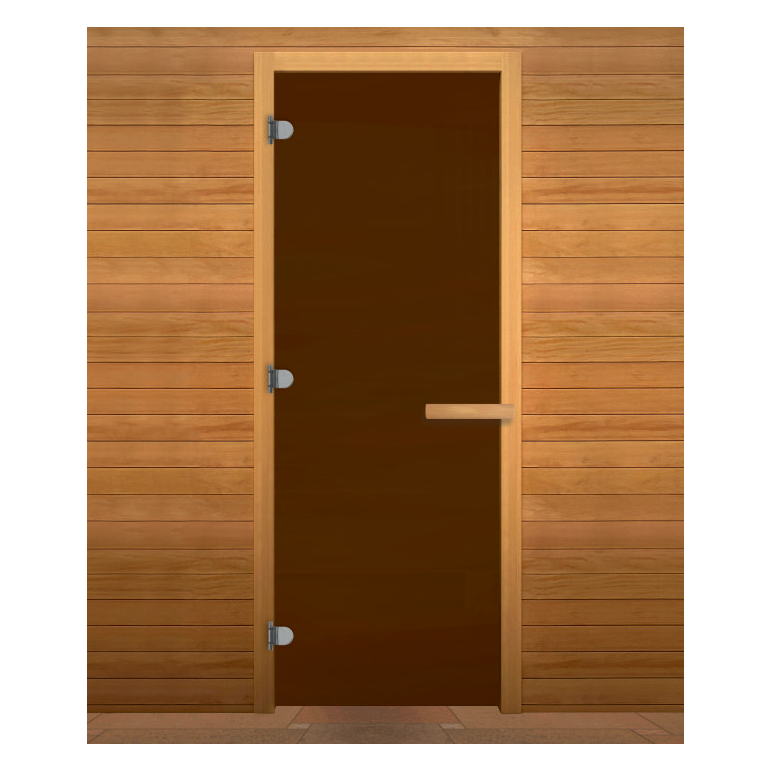 Дверь стекло  Бронза Матовая 180х70 (8мм, 3 петли 716 CR) (ОСИНА), изображение 3